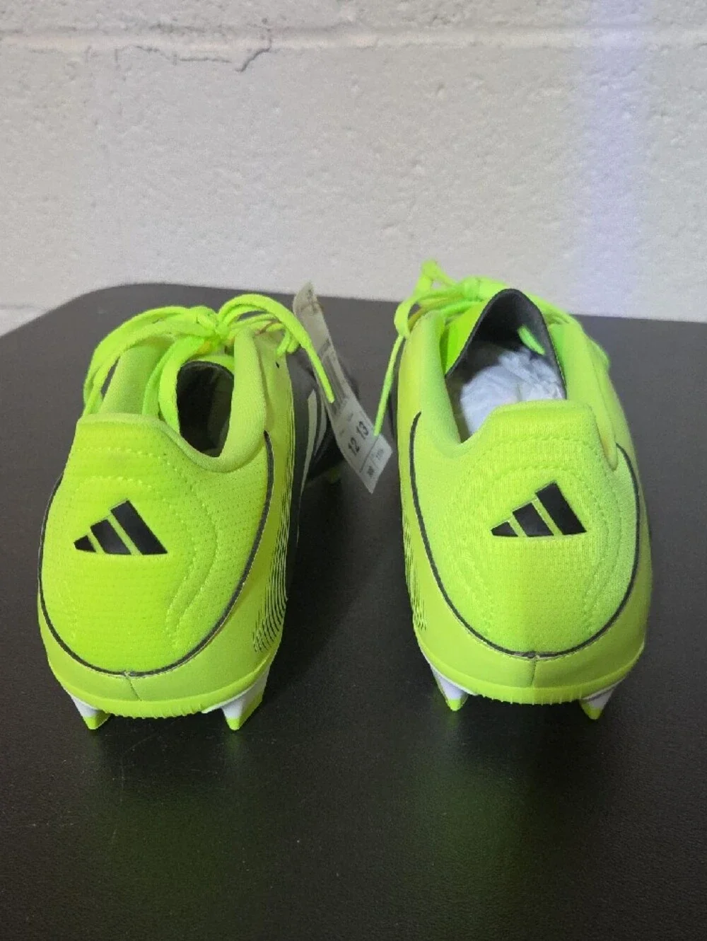 adidas Mens Copa Pure 3 Club Black & Neon Green Soccer Cleats